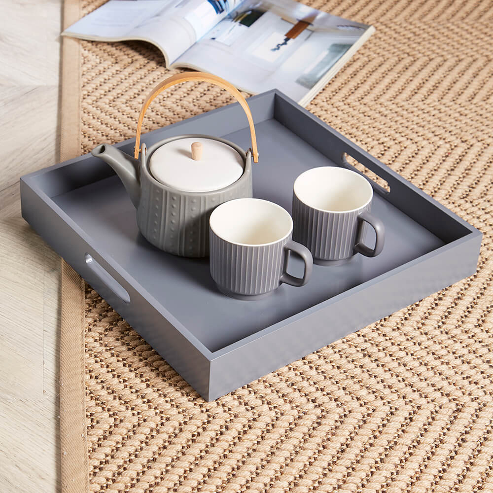 Home Source Alpine Butlers Grey Side Table Image 4