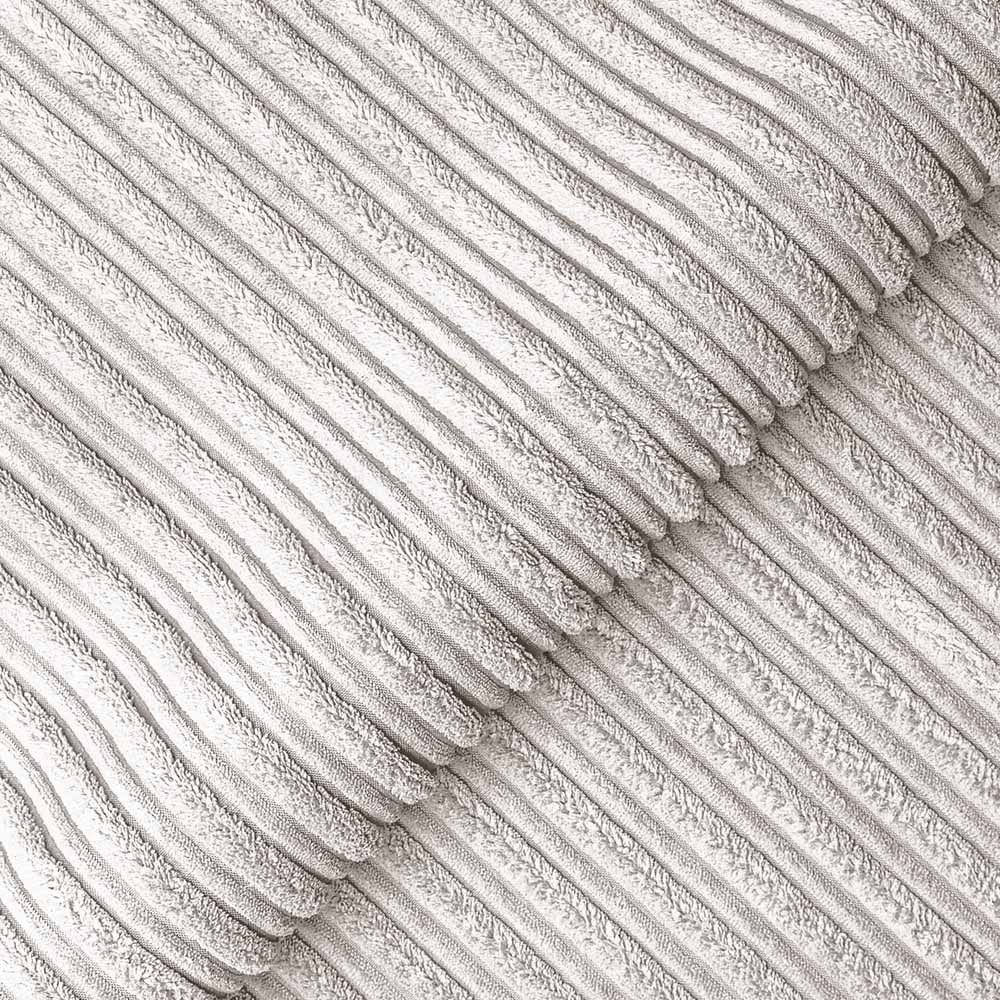 Luxor 5 Seater Silver Jumbo Cord Full Back Sofa Suite Image 5