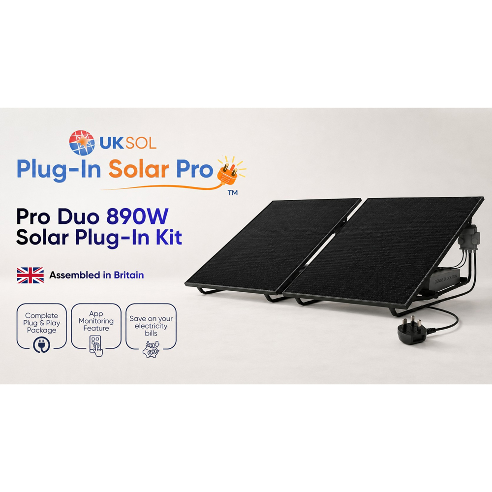 UKSOL Plug-in Solar Pro 2 Panel Ground Mount Kit 890W Image 5