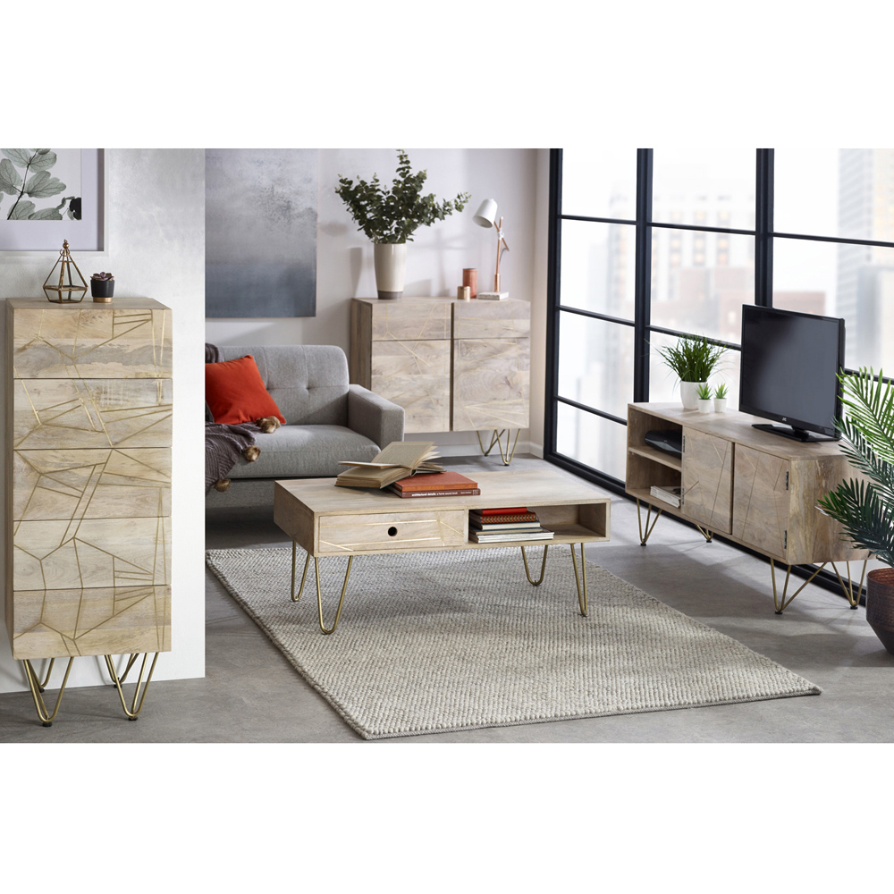 Brooklyn Huyen 2 Door 2 Drawer Light Gold Medium Sideboard Image 7