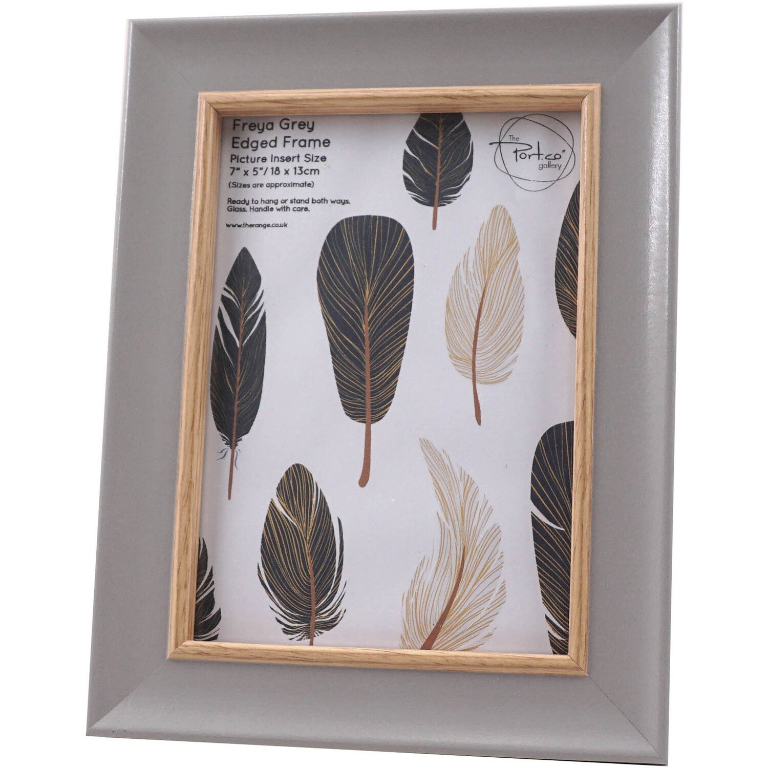 The Port. Co Gallery Freya Grey Edged Photo Frame 7 x 5 inch Image 2