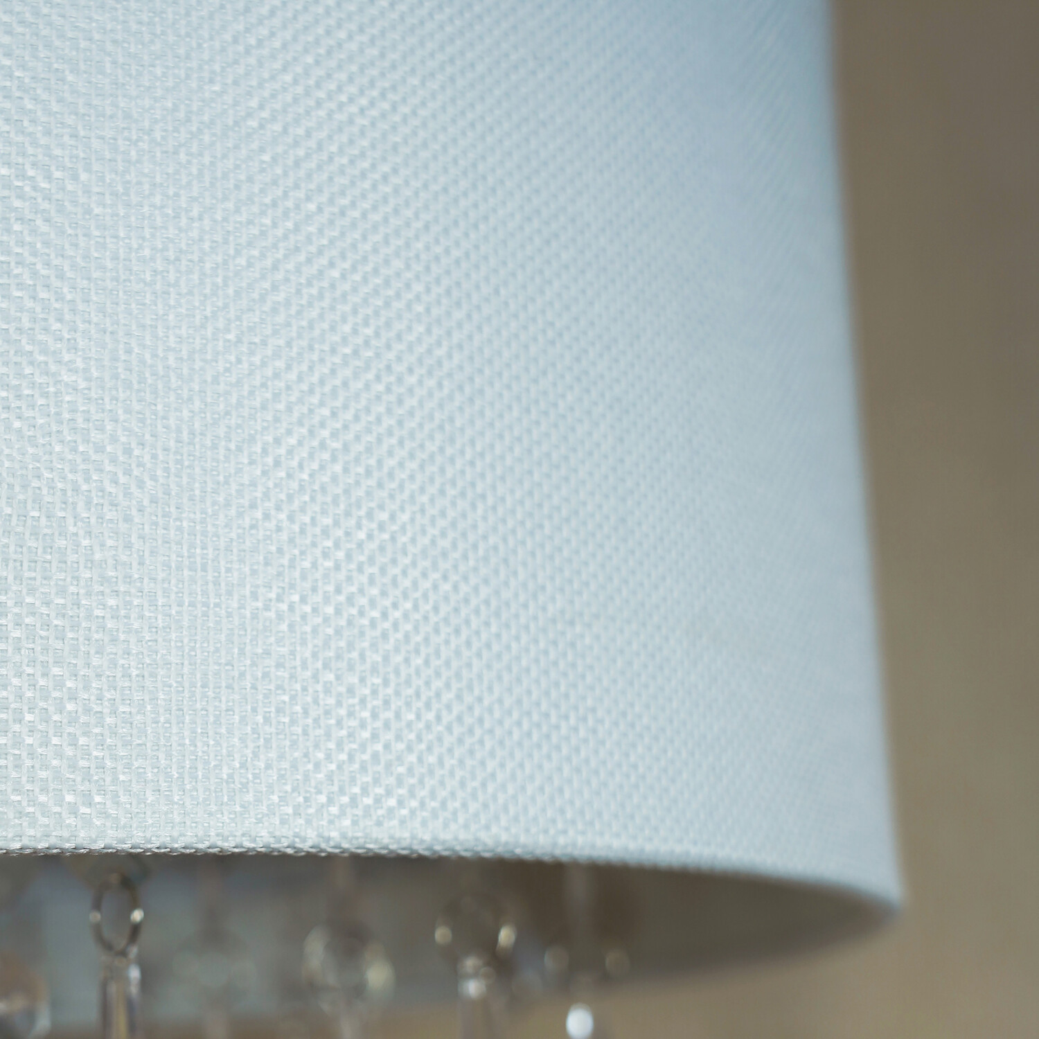 White Linen Droplet Shade - White Image 3