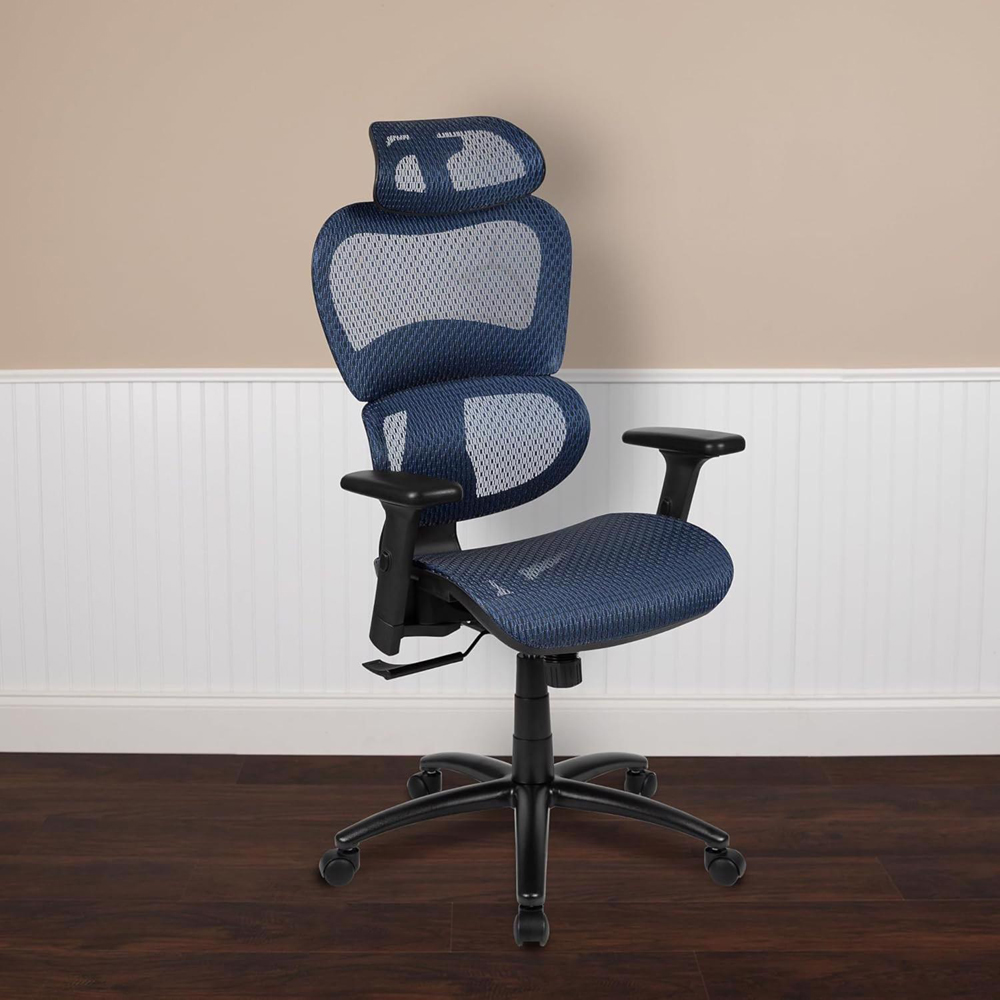 FWStyle Blue High Back Mesh Ergonomic Office Chair Image 3