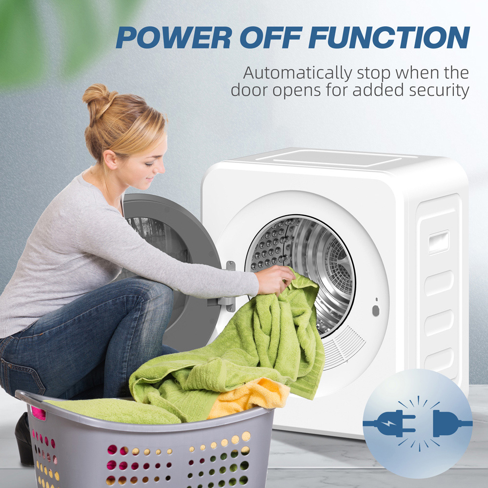 HOMCOM White Compact Vented Tumble Dryer Machine 4kg 800W Image 7