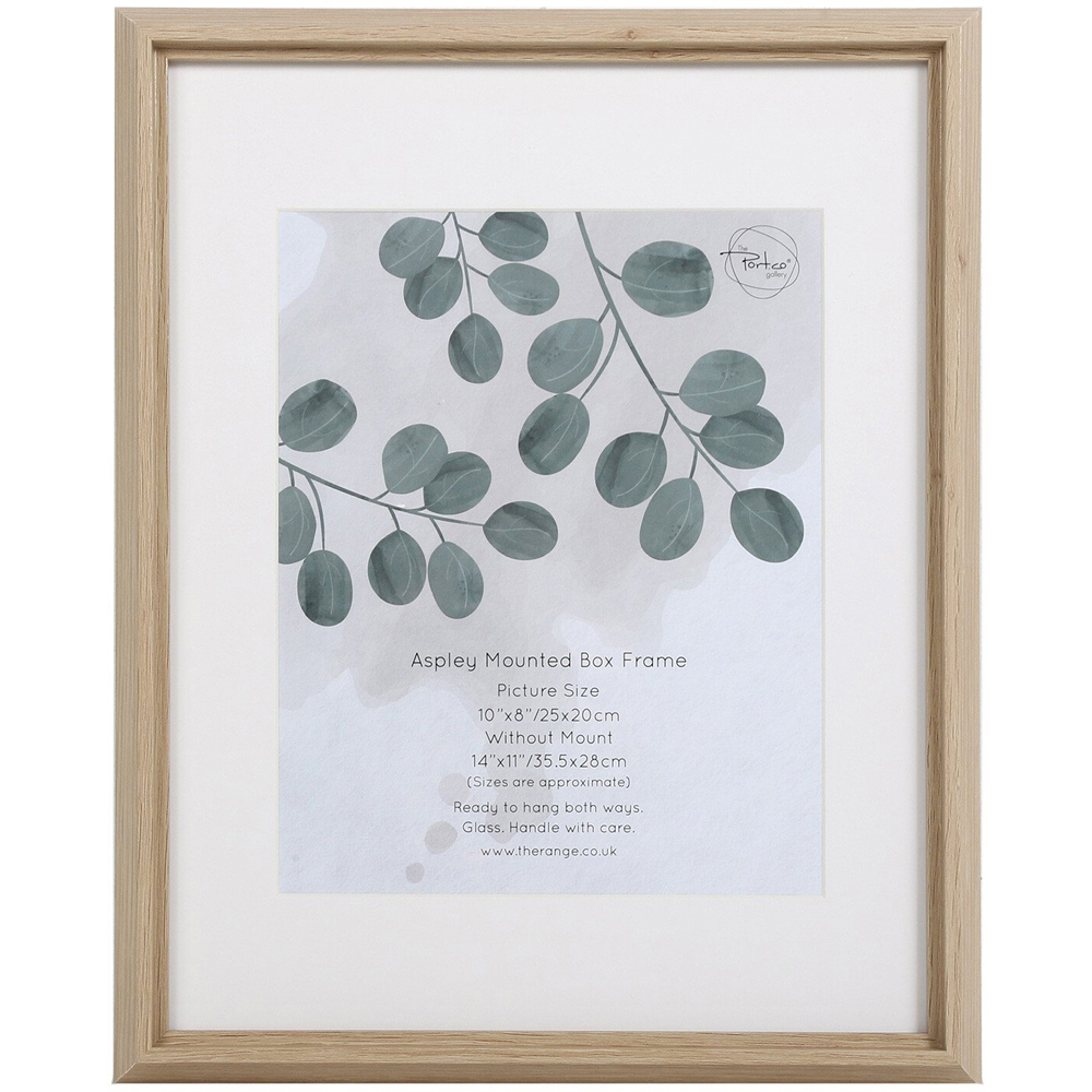 The Port. Co Gallery Aspley Brown Box Photo Frame Mounted 10 x 8 inch Image