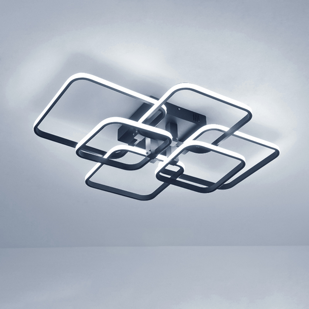 Living and Home Square LED Semi Flush Ceiling Light Image 2