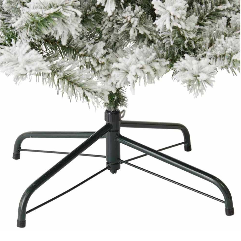 Wilko Flocked Fir Christmas Tree Green 7ft Image 7