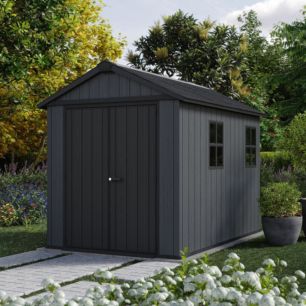 Keter Newton Plus 9 x 7.5ft Grey Steel Double Wall Shed Image 6