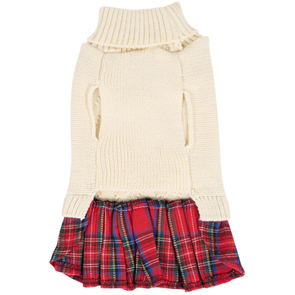 Winter Jumper Pet Dress - Cream / 30cm Image 2