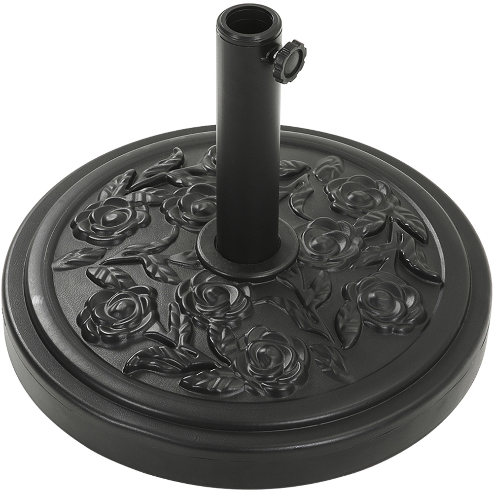 Living and Home Light Grey 3 Tier Crank and Tilt Parasol with Rose Cement Base 3m Image 3