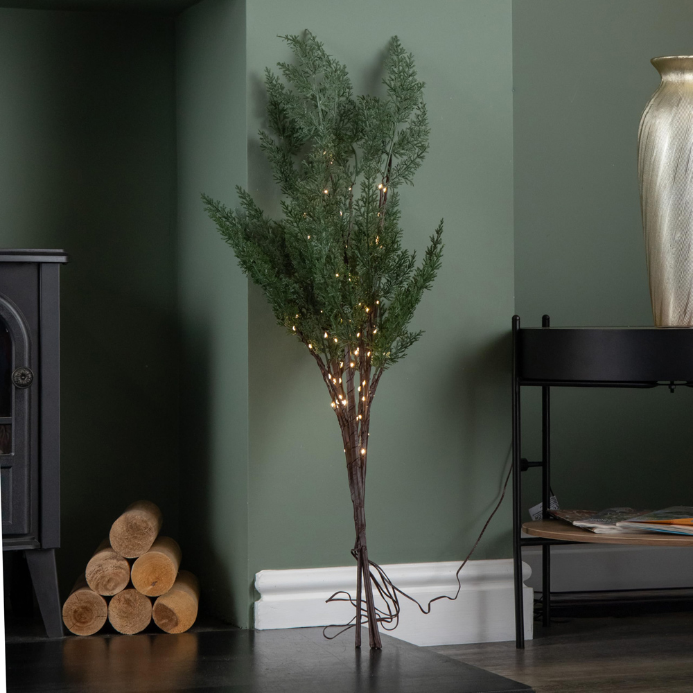 Samuel Alexander Warm White LEDs Light Up Christmas Fir Twig 90cm 3 Pack Image 9