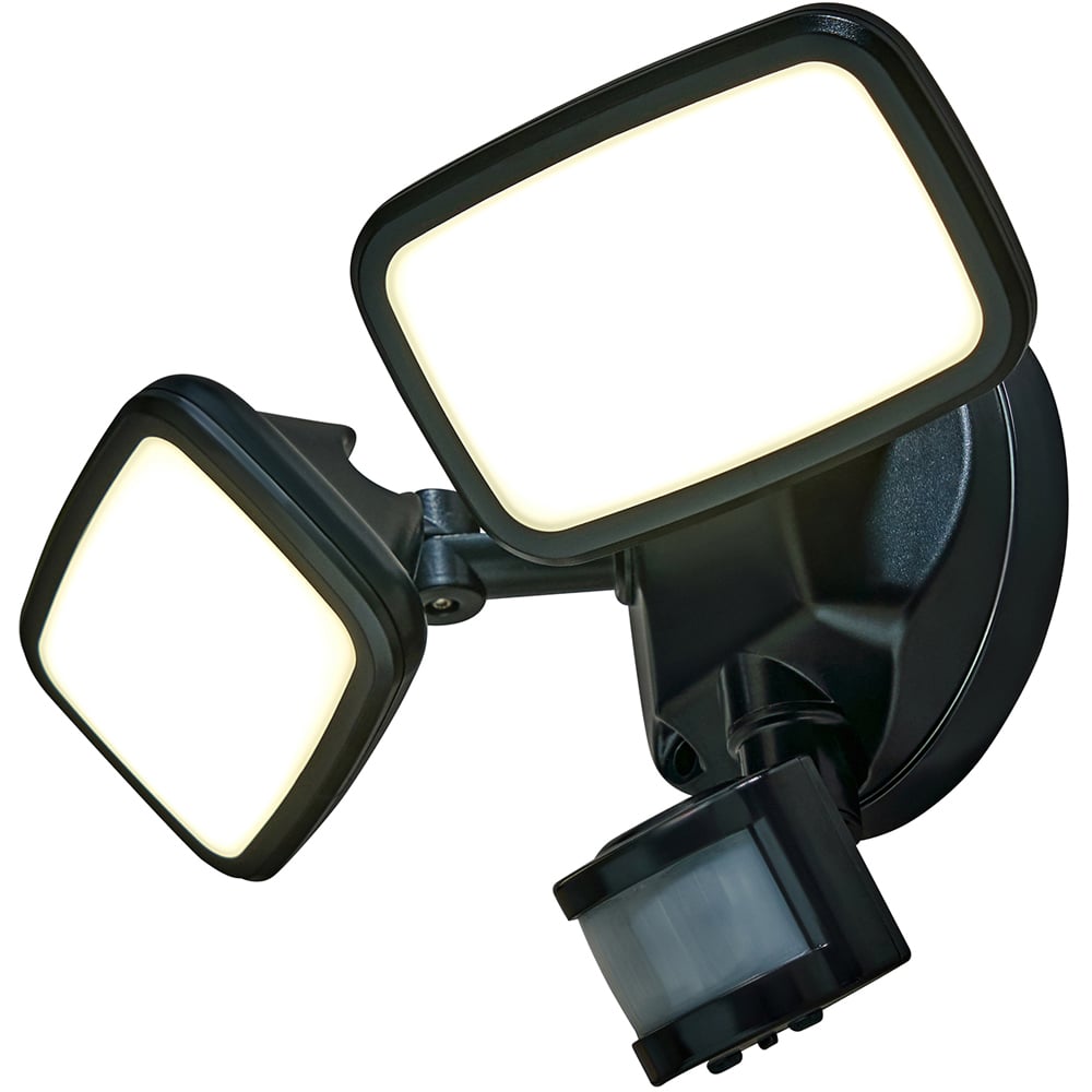 Zink Luna Black Twin Floodlight with PIR Sensor Image 3