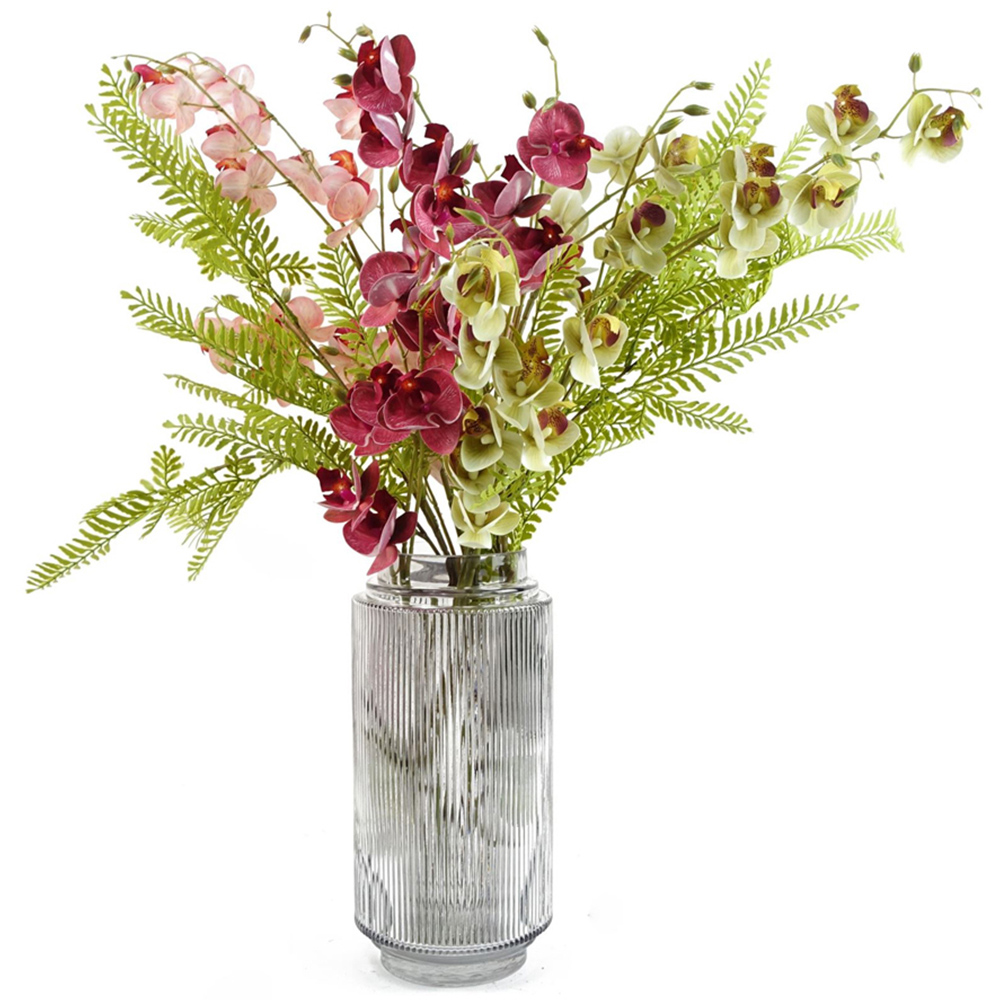 Leaf Cream Mini Orchid Artificial Flower 80cm 6 Pack Image 2