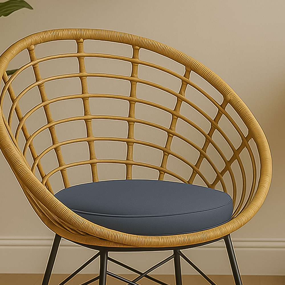 Home Republic Venice Rattan Woven Curved Chair Image 2
