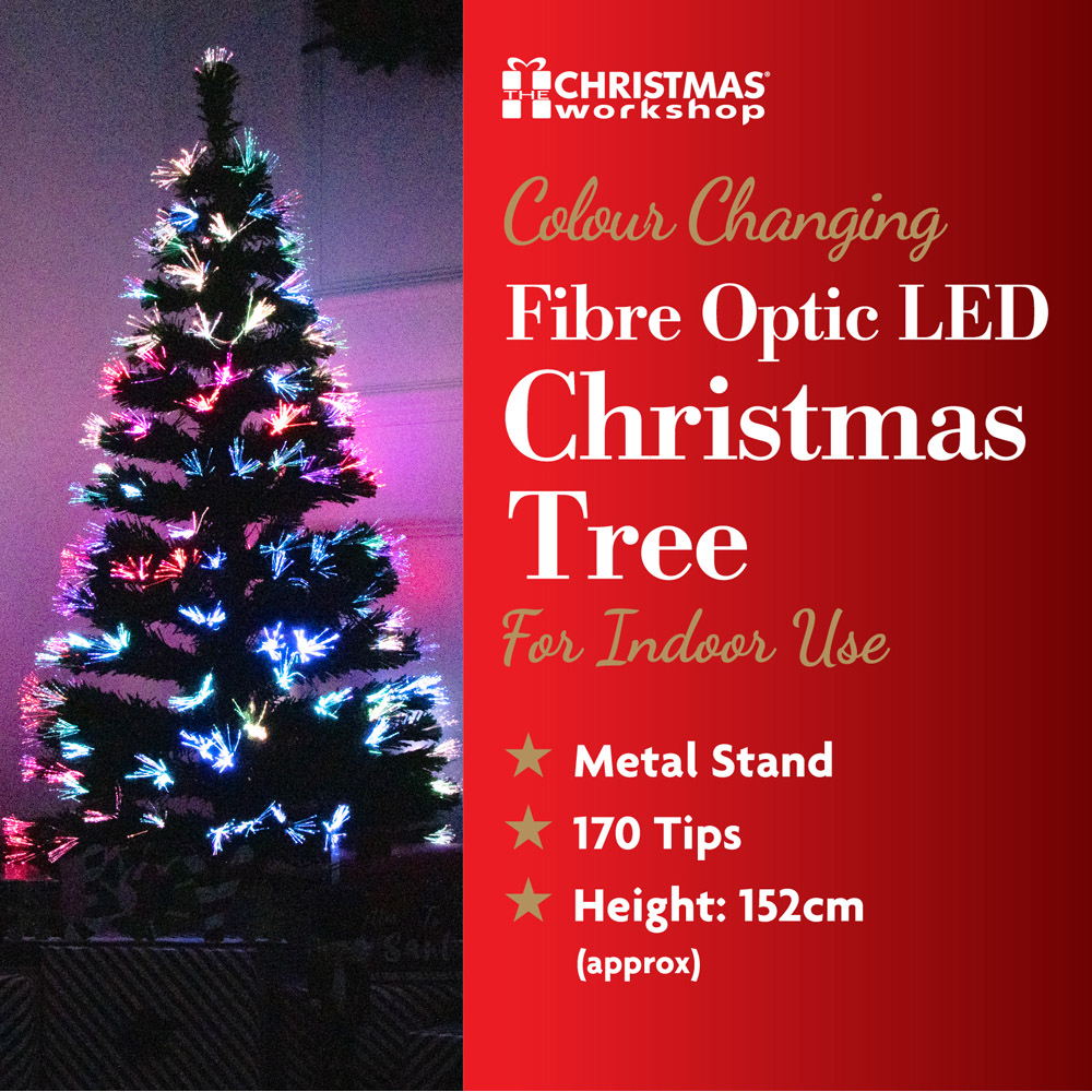 The Christmas Workshop Green Fibre Optic Christmas Tree 5ft Image 8