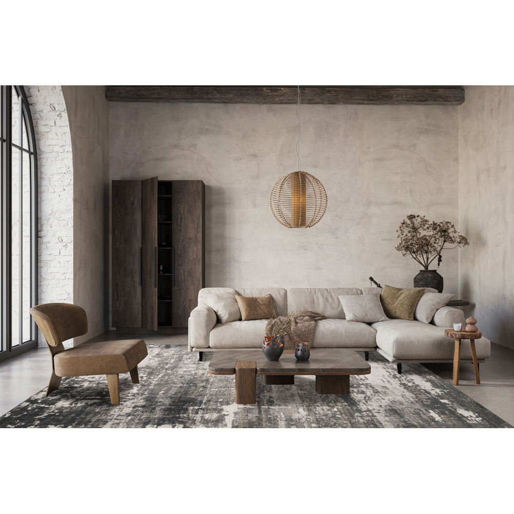 Mayfair Living Room Area Rug Metallic Sheen Contemporary Modern Abstract Design - Grey 120cm x 170cm Image 6