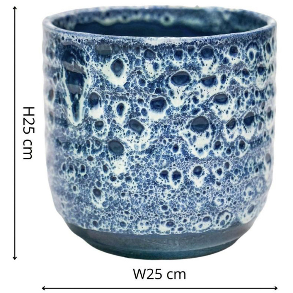 Ivyline Sapphire Green Reactive Glaze Planter 25cm Image 3