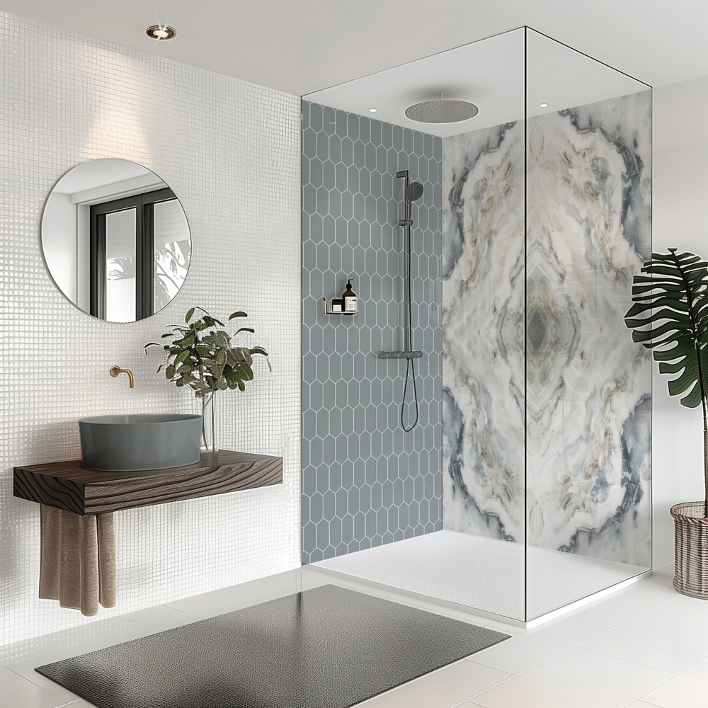 Splashbax Premium Artisan Persian Azul Di Bond Shower Panel 2400 x 800mm Image 3