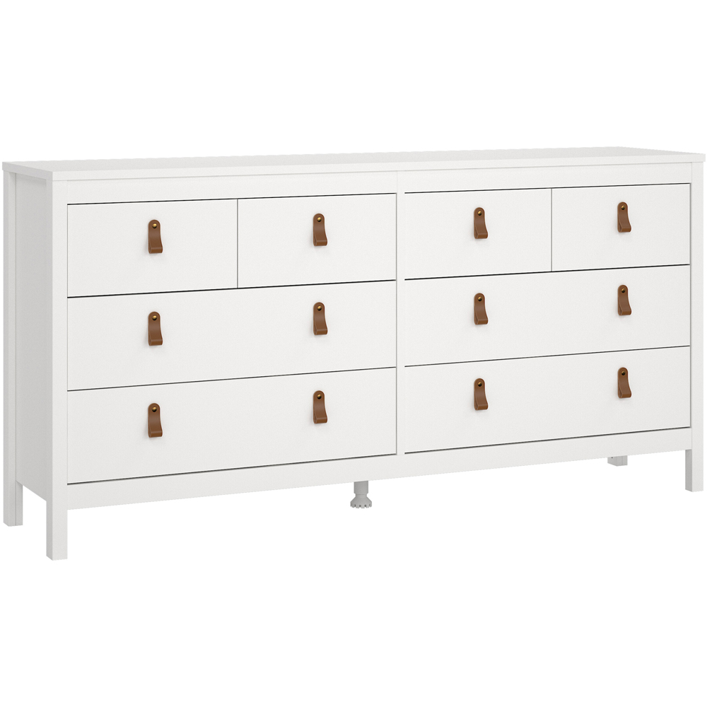 Florence Barcelona 8 Drawer White Double Dresser Image 2