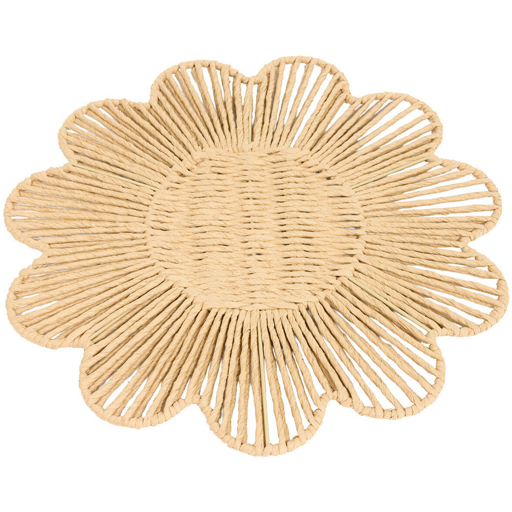 Pack of 2 Flower Placemats Natural Image 3