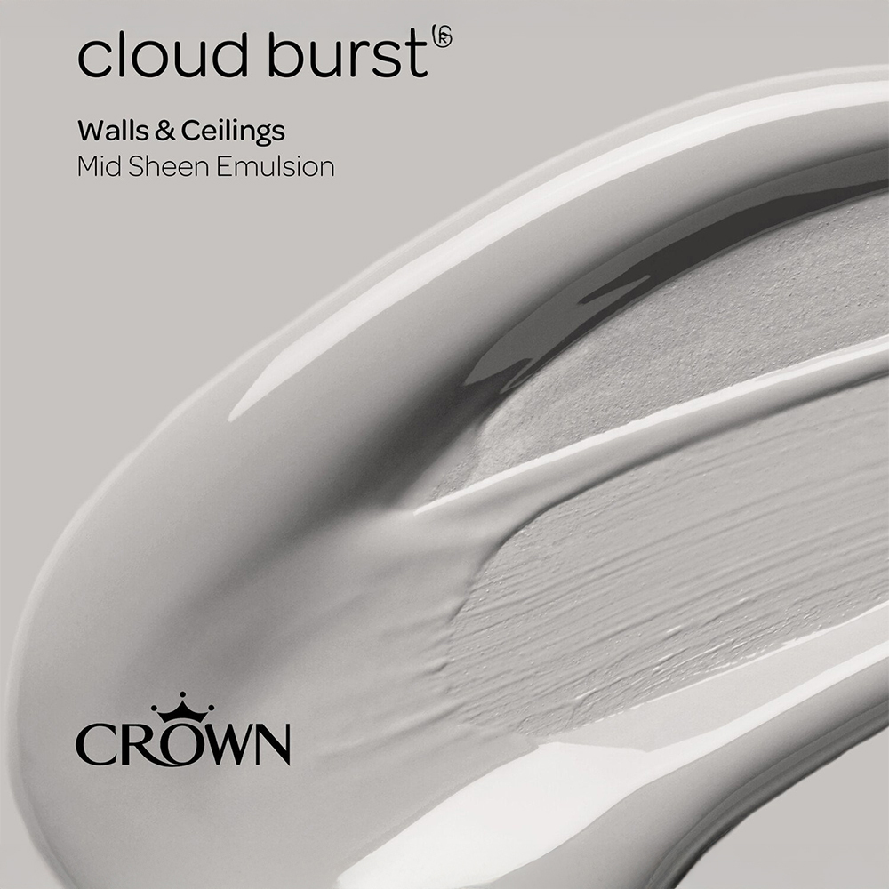 Crown Walls and Ceilings Mid Sheen Emulsion Cloud Burst 2.5l Image 4