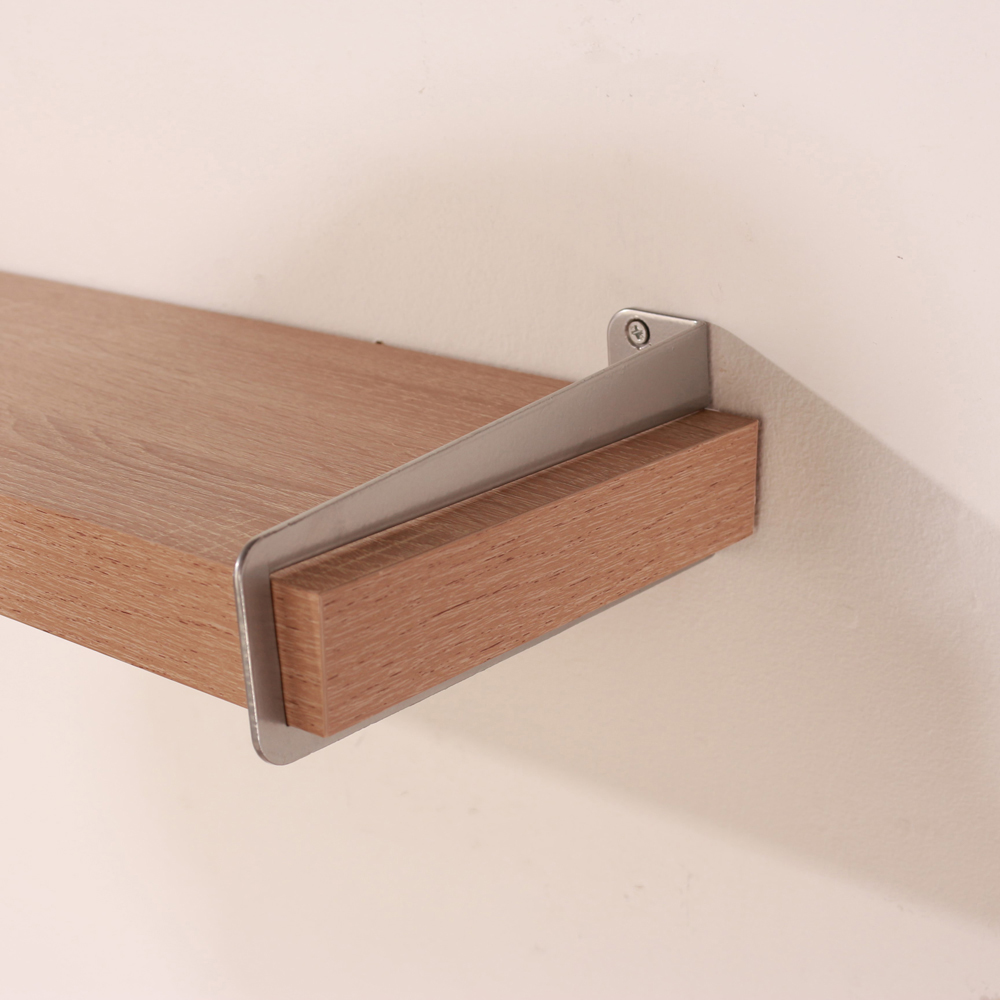 Core Products Keer Oak Effect Chunky Shelf with Slide On Metal Brackets 60cm Image 3