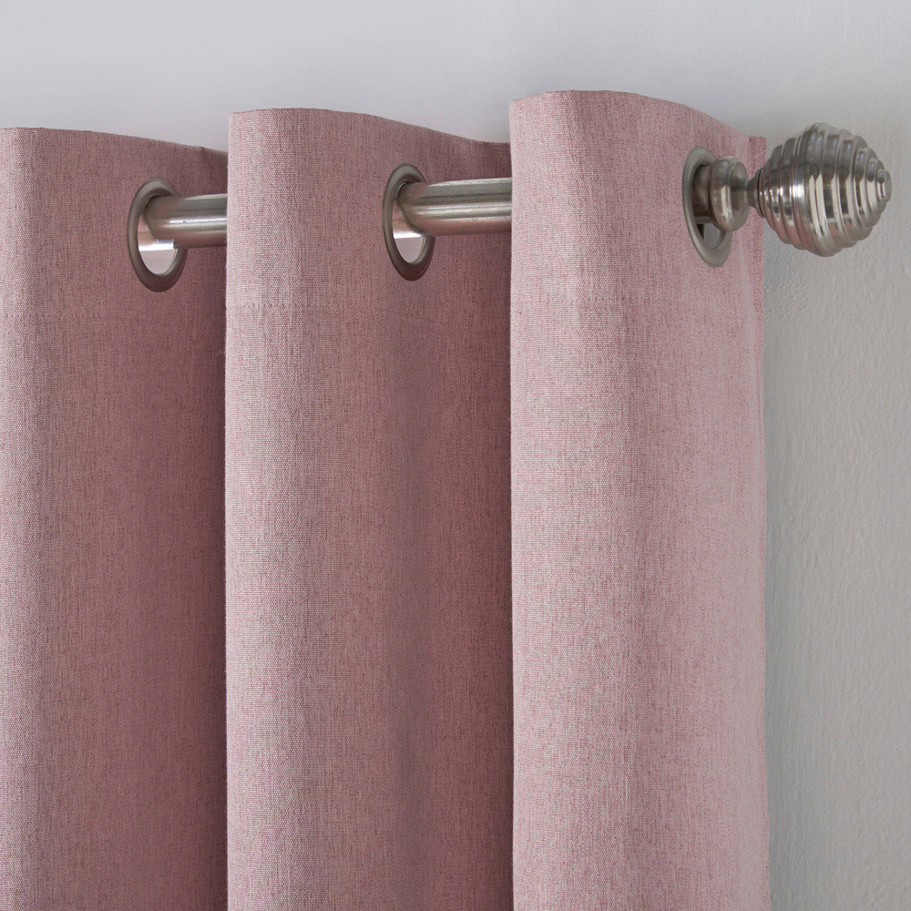 Alan Symonds Blush Linen Look Blackout Ring Top Eyelet Curtains 110 x 183cm Image 3