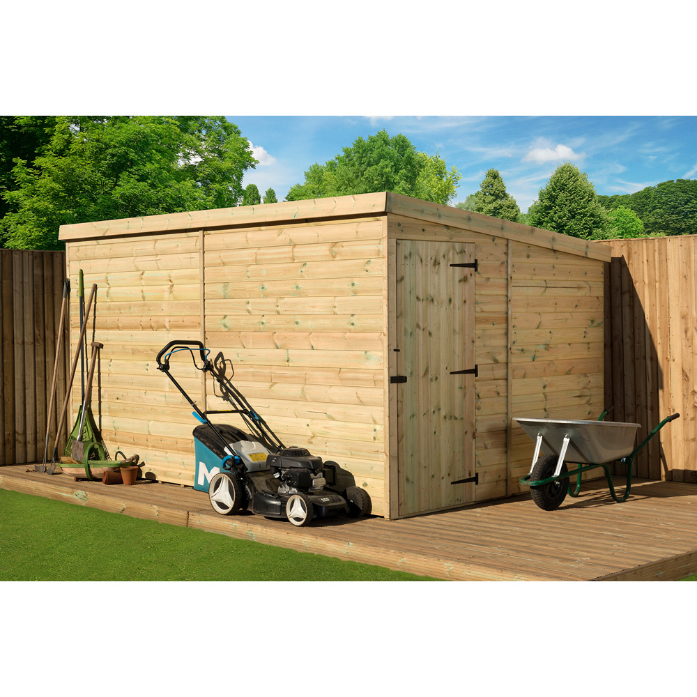Empire Sheds 2000 14 x 8ft Tongue and Groove Pent Garden Shed Image 2