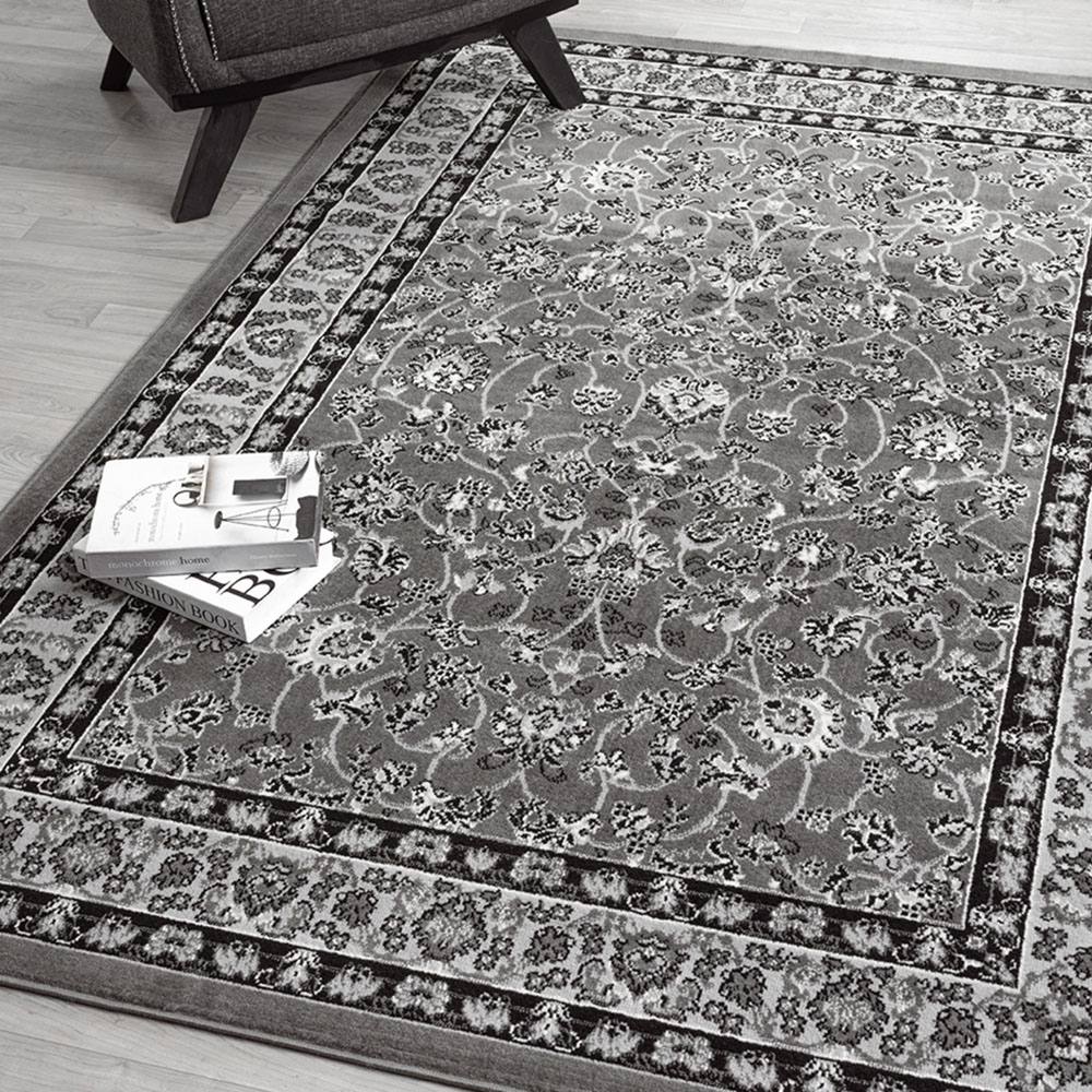 Desire Rugs Obsidian Grey Classical Traditional Rug 200 x 290cm Image 3