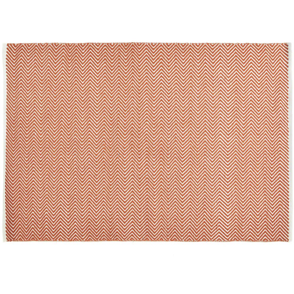 Hug Rug Rust Herringbone Woven Rug 120 x 170cm Image 1