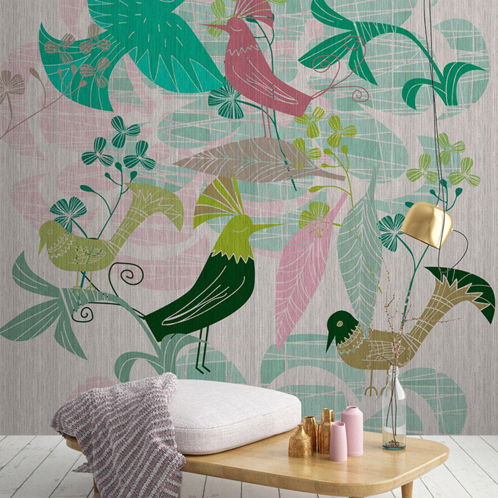 A.S Creation Birdland 3 Digital Mural Image 1