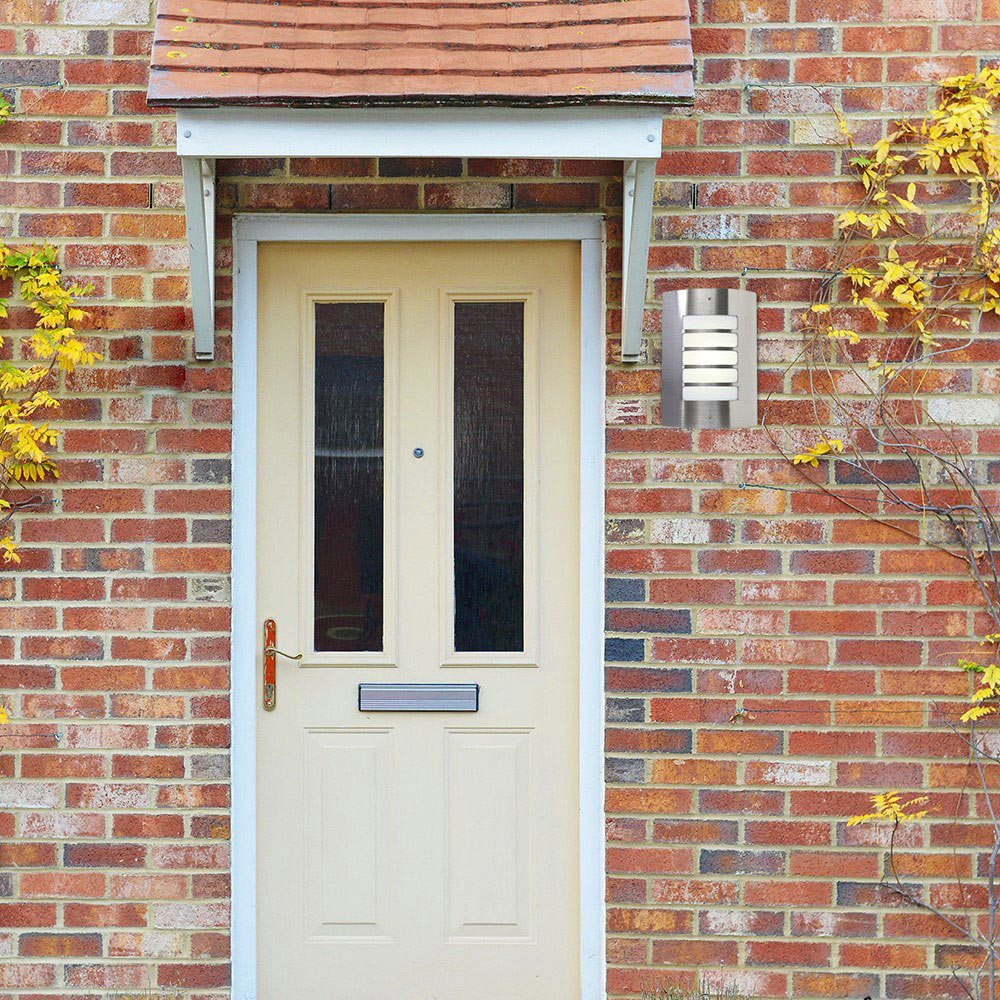 ValueLights Medlock Silver Outdoor Wall Bulkhead Light Image 2