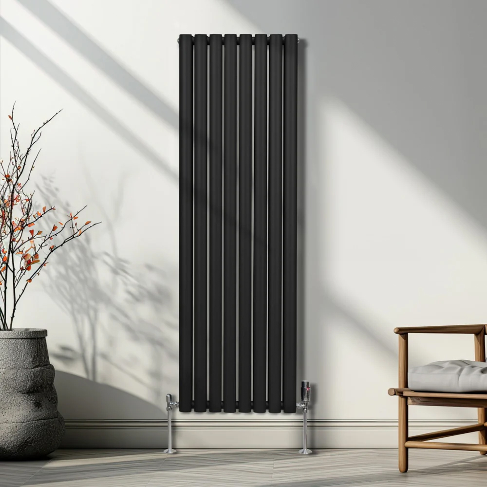 Monster Shop 5593BTU Black Oval Column Radiator 1600 x 480mm Image 2