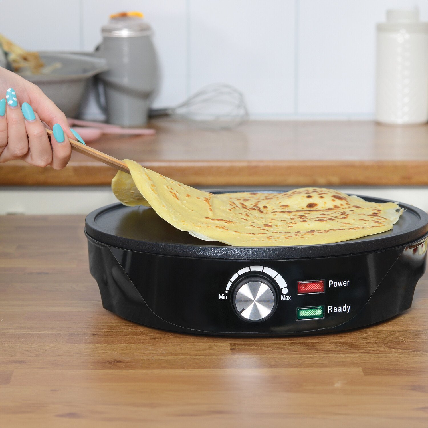 Non-Stick Crepe Maker Black Image 6