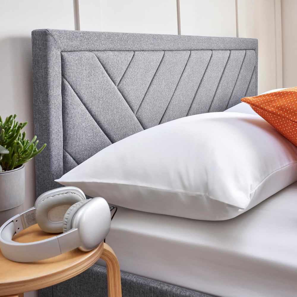 Home Treats King Size Grey Etched Bed Frame Image 5