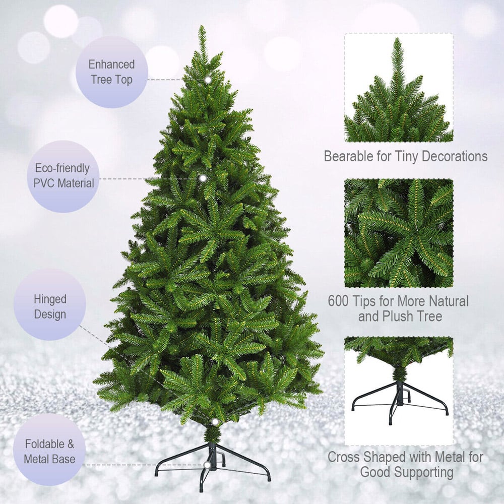 Costway PVC Tips Artificial Christmas Tree 5ft Image 5