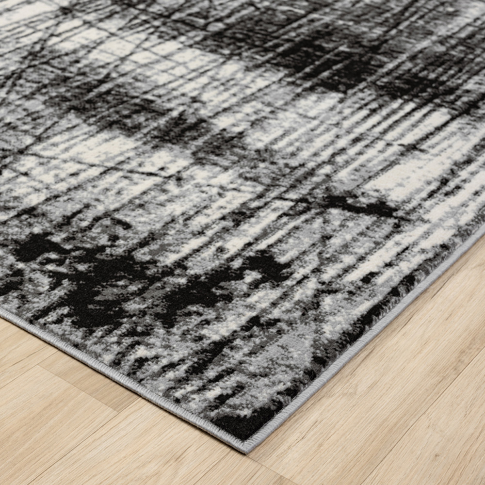 Desire Rugs Obsidian Grey Oblique Abstract Rug 160 x 230cm Image 5