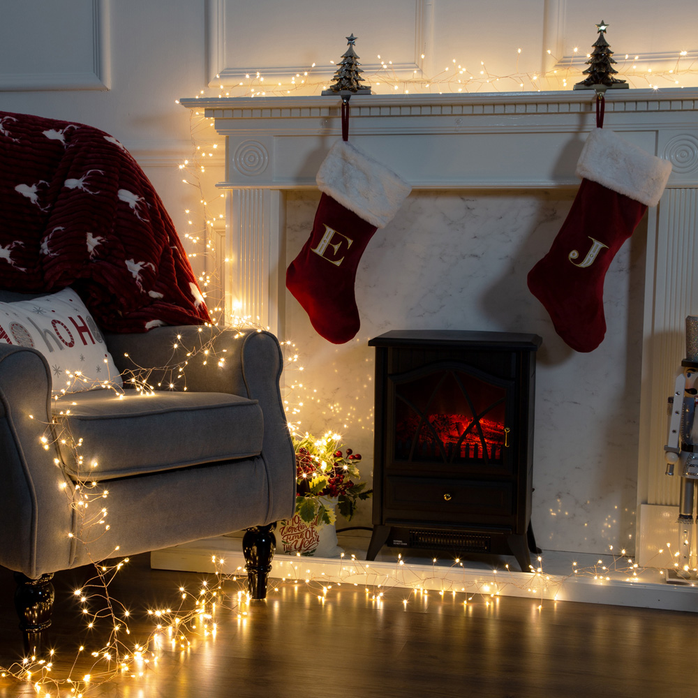 The Christmas Workshop 5.6m 680 Warm White LED Rose Gold Cluster String Light Image 6