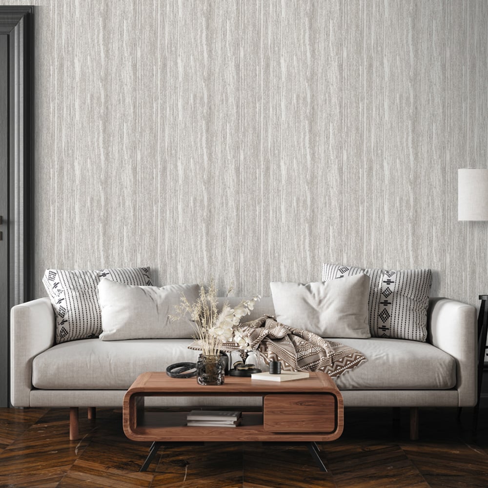 Design ID Wood Grain Light Grey Wallpaper Image 3