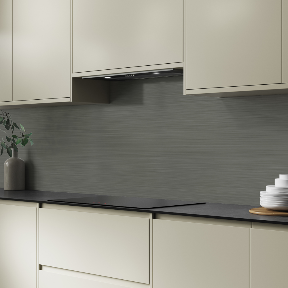 Alloy Brushed Steel and Titanium Kitchen Splashback 3000 x 75x 4mm Image 6