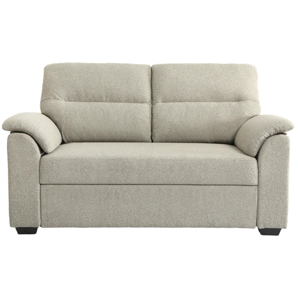 HGD Tivoli 2 Seater Oatmeal Woven Boucle Pull-Out Sofa Bed | Homebase