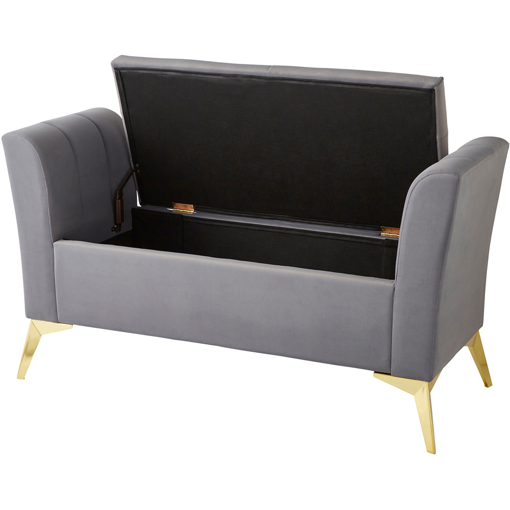 GFW Pettine Grey Ottoman Storage Bench Image 3