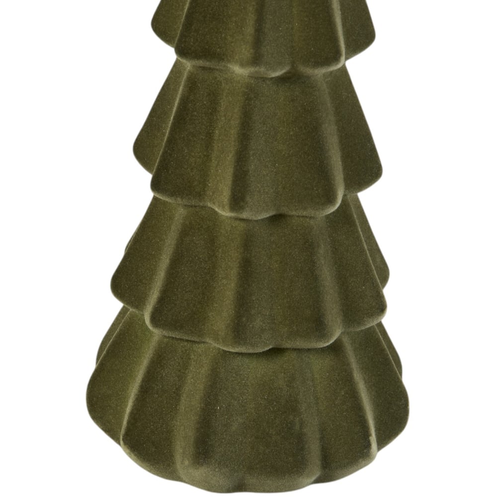 Flocked Christmas Tree with Star - Green Image 4