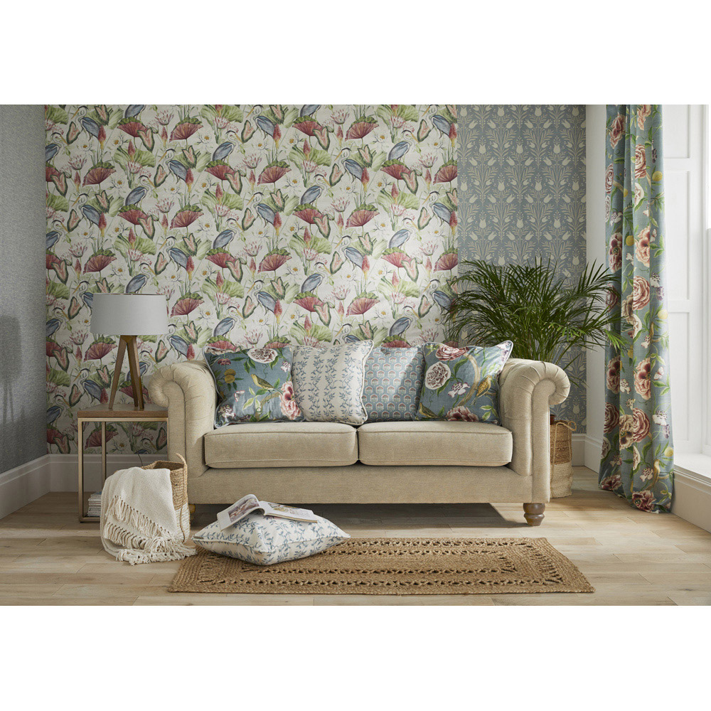 Esselle Home Waterlily Lake Linen Multicolour Wallpaper Image 5