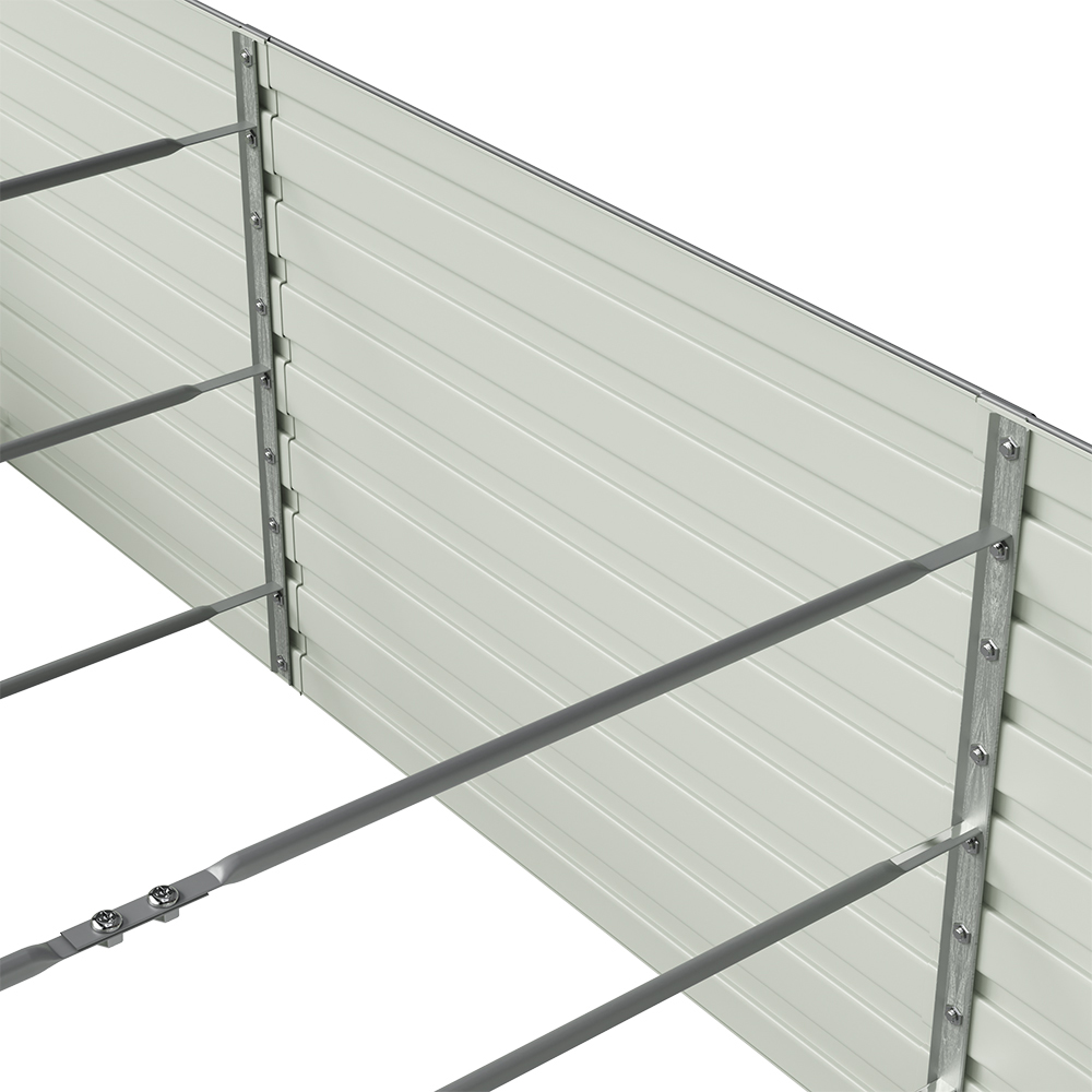 Living and Home Grey Large Rectangular Galvanised Steel Raised Garden Bed 240 x 120cm Image 6
