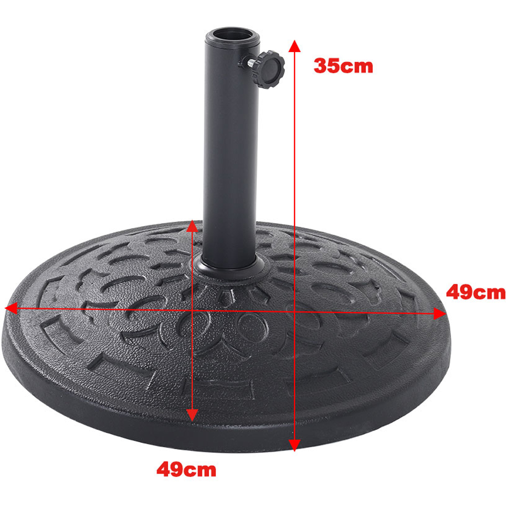Living and Home Black Heavy Duty Resin Parasol Base 14kg Image 6