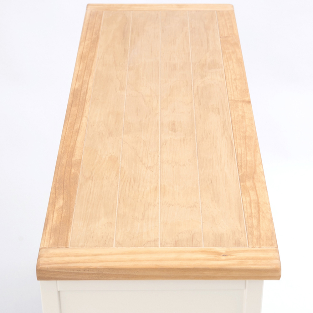 Cabinet Bits Castelli 6 Drawer White Chrome Knob Chest of Drawers Image 6