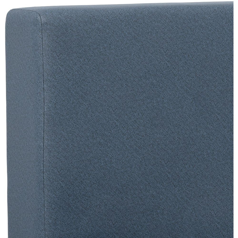 LPD Home Soho Ink Blue King Size Weave Fabric Bed Image 5