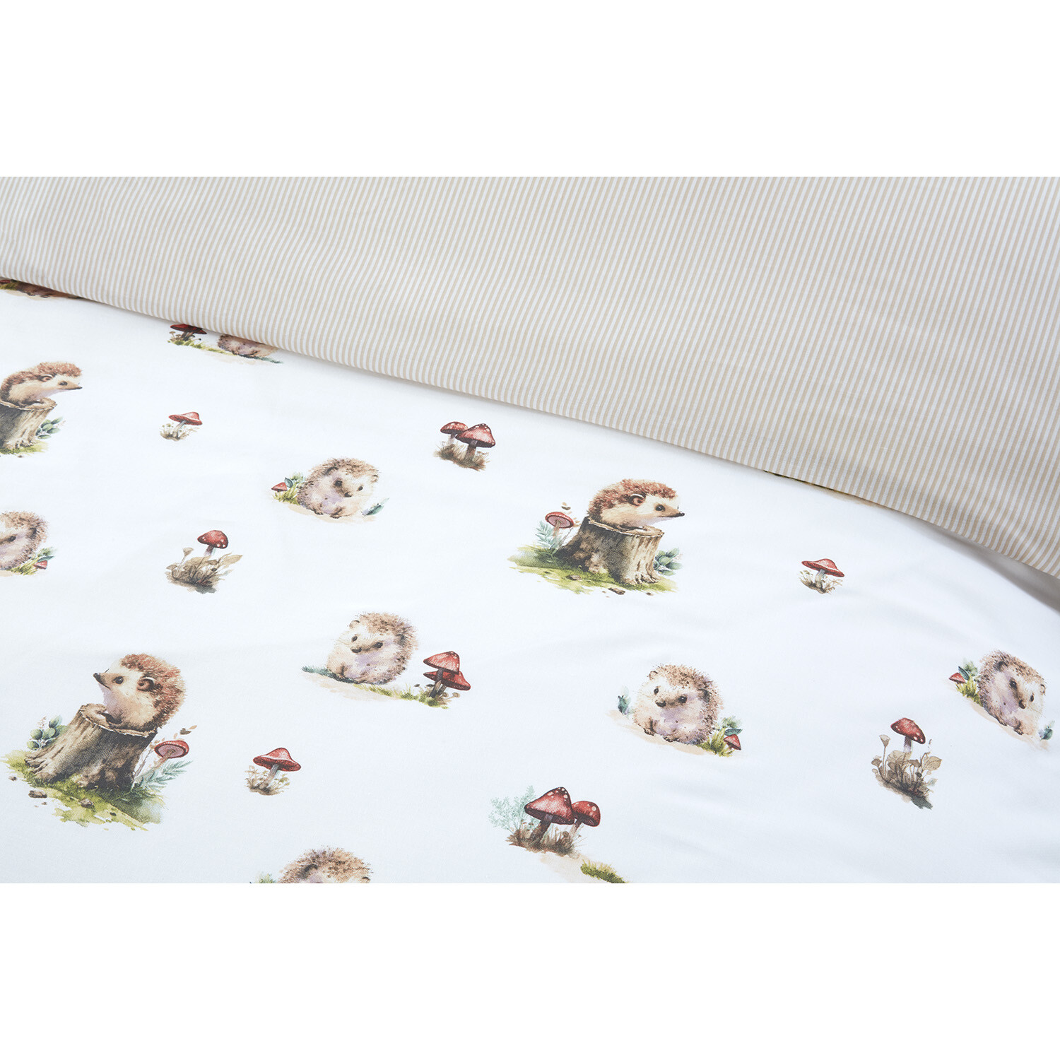 Divante Hettie the Hedgehog Duvet Cover and Pillowcase Set - Natural / King Image 4