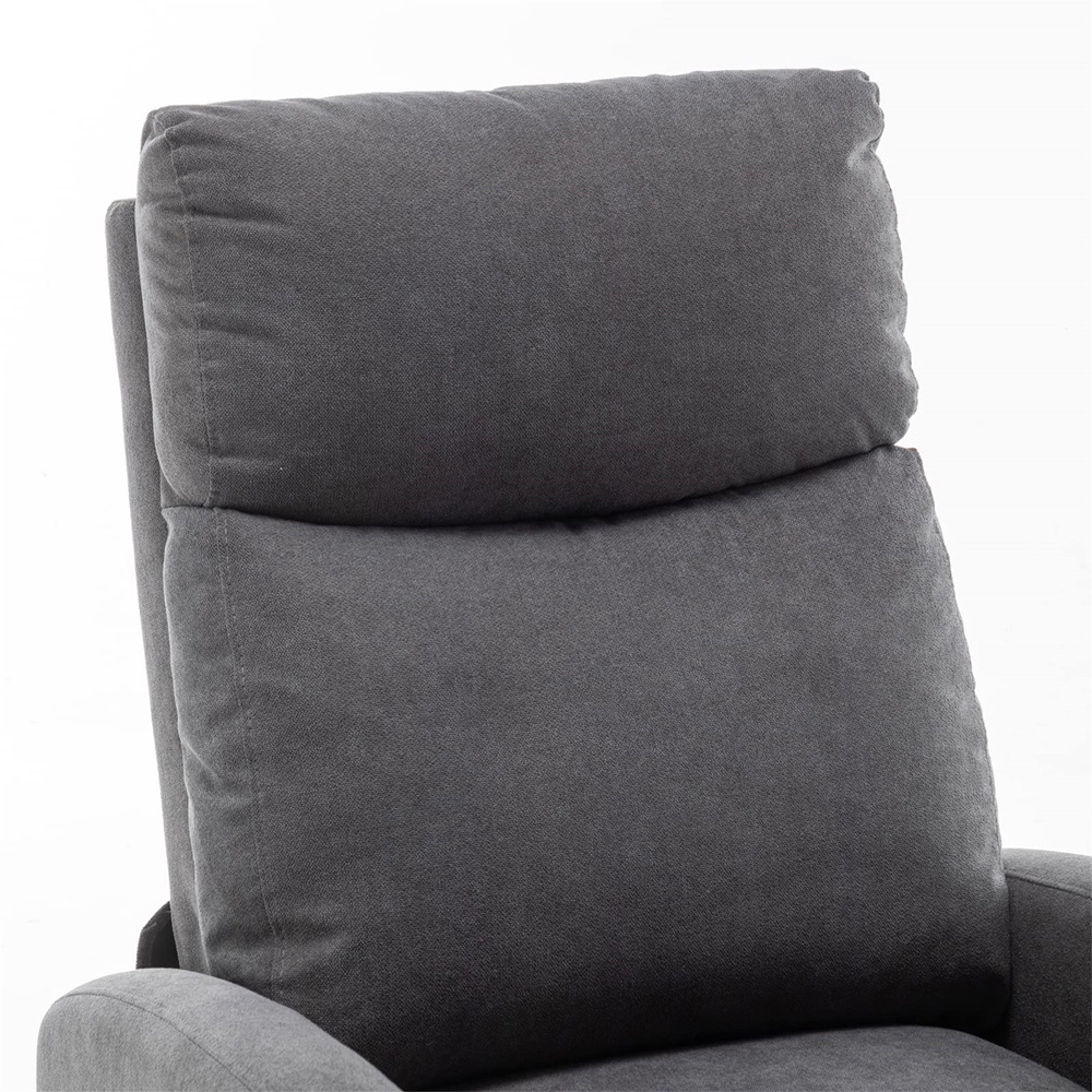 Furniture One Grey Velvet Pushback Massage Armchair Image 3